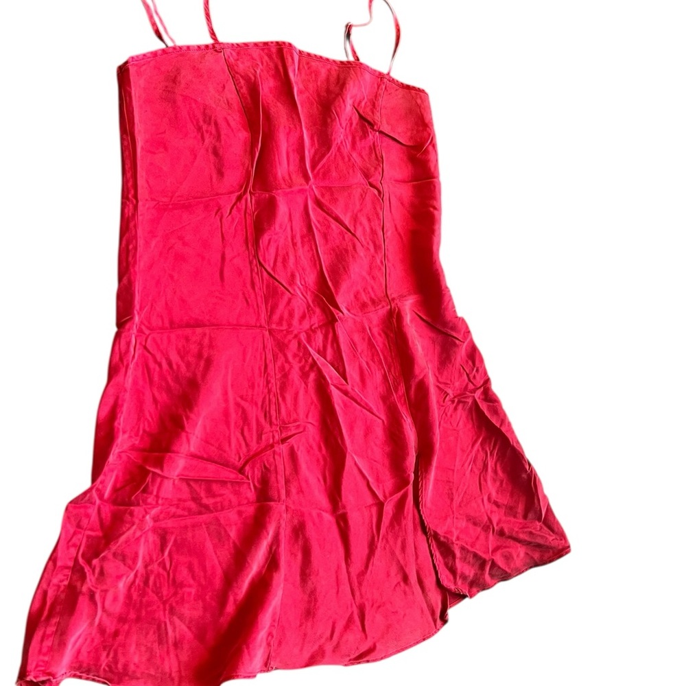 The Lingerie Collection Red 100% silk slip, size small